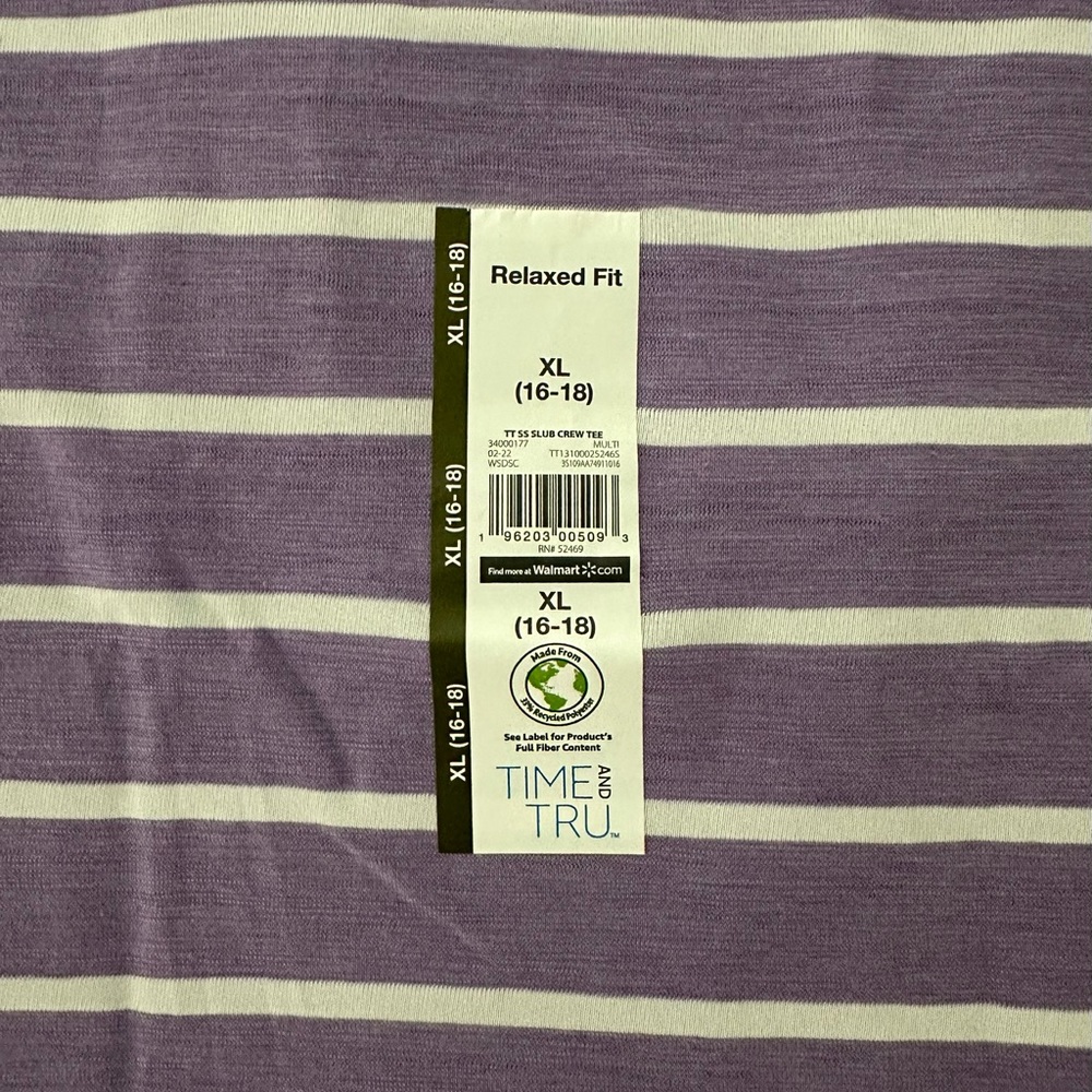 Time & Tru Slub Crew Tee - Relaxed Fit - Picture 2 of 2